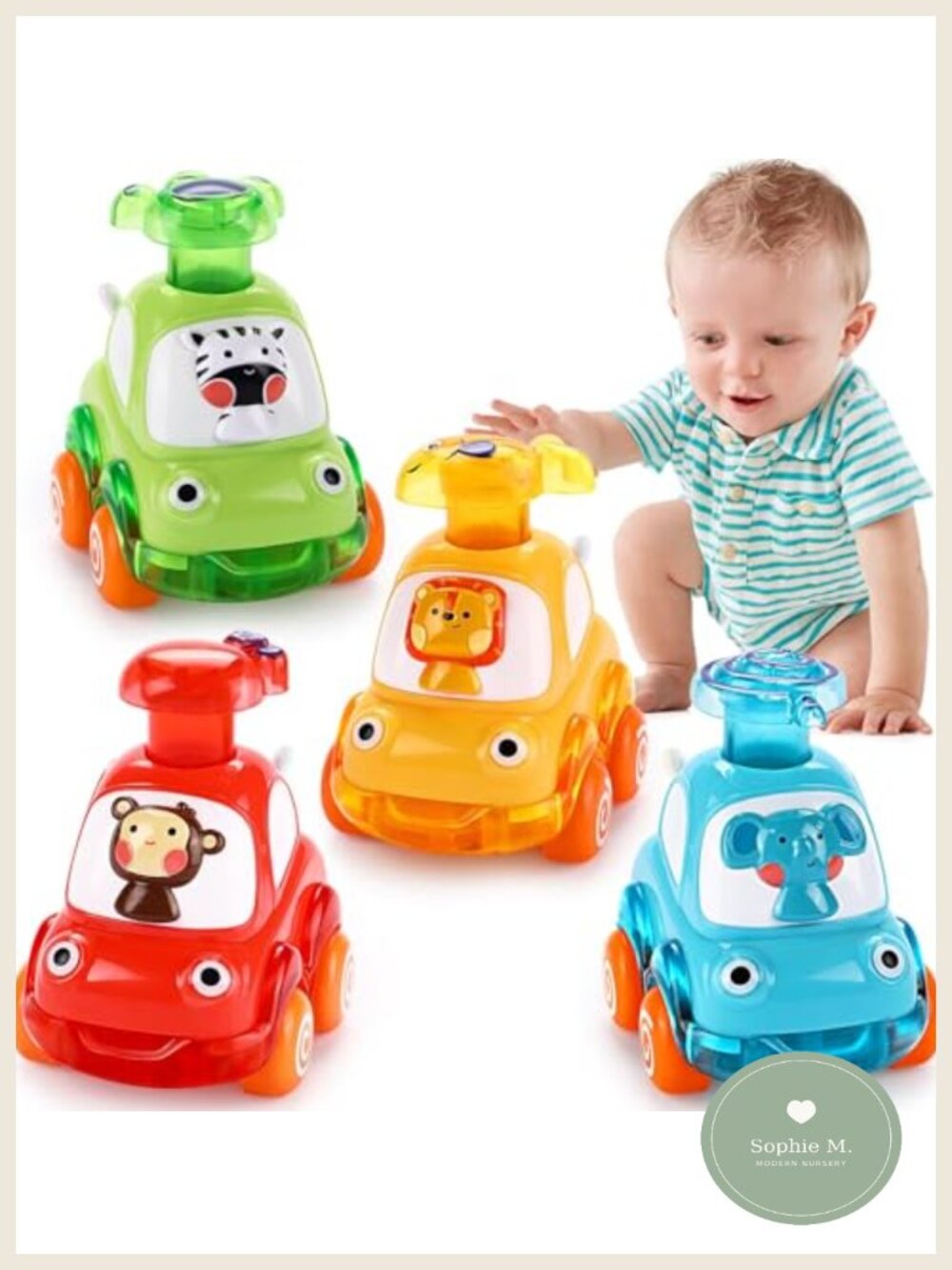 Toddler Press and Go Toy Cars Early Educational Push Play - Picture 1 of 5